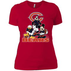 Mickey Mouse Chicago Bears American Football Nfl Sports Shirt Women Cotton T-Shirt Women Cotton T-Shirt - amzapparel