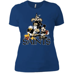 Mickey Mouse New Orleans Saints American Football Nfl Sports Shirt Women Cotton T-Shirt Women Cotton T-Shirt - amzapparel