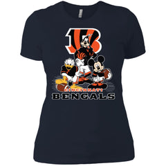 Mickey Mouse Cincinnati Bengals American Football Nfl Sports Shirt Women Cotton T-Shirt Women Cotton T-Shirt - amzapparel