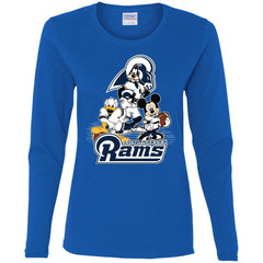 Mickey Mouse Los Angeles Rams American Football Nfl Sports Shirt Women Long Sleeve Shirt Women Long Sleeve Shirt - amzapparel