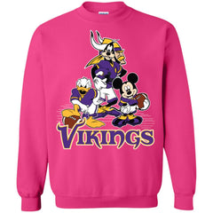 Mickey Mouse Minnesota Vikings American Football Nfl Sports Shirt Crewneck Pullover Sweatshirt Crewneck Pullover Sweatshirt - amzapparel