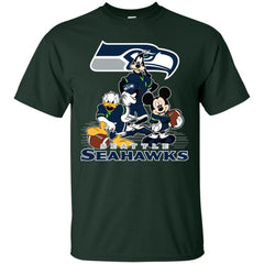 Mickey Mouse Seattle Seahawks American Football Nfl Sports Shirt Men Cotton T-Shirt Men Cotton T-Shirt - amzapparel
