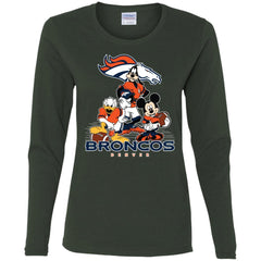 Mickey Mouse Denver Broncos American Football Nfl Sports Shirt Women Long Sleeve Shirt Women Long Sleeve Shirt - amzapparel