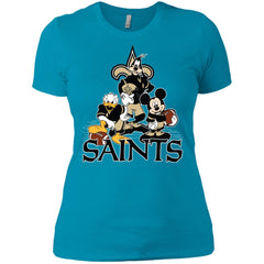 Mickey Mouse New Orleans Saints American Football Nfl Sports Shirt Women Cotton T-Shirt Women Cotton T-Shirt - amzapparel