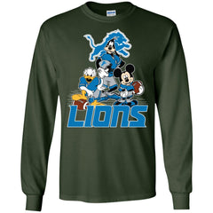 Mickey Mouse Detroit Lions American Football Nfl Sports Shirt Men Long Sleeve Shirt Men Long Sleeve Shirt - amzapparel