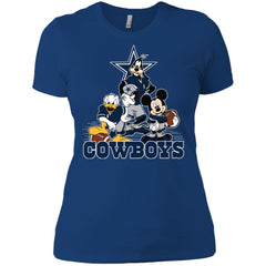 Mickey Mouse Dallas Cowboys American Football Nfl Sports Shirt Women Cotton T-Shirt Women Cotton T-Shirt - amzapparel