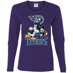 Mickey Mouse Tennessee Titans American Football Nfl Sports Shirt Women Long Sleeve Shirt Women Long Sleeve Shirt - amzapparel