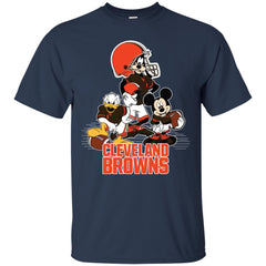 Mickey Mouse Cleveland Browns American Football Nfl Sports Shirt Men Cotton T-Shirt Men Cotton T-Shirt - amzapparel