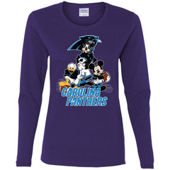 Mickey Mouse Carolina Panthers American Football Nfl Sports Shirt Women Long Sleeve Shirt Women Long Sleeve Shirt - amzapparel