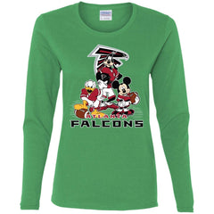 Mickey Mouse Atlanta Falcons American Football Nfl Sports Shirt Women Long Sleeve Shirt Women Long Sleeve Shirt - amzapparel