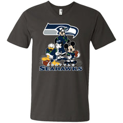 Mickey Mouse Seattle Seahawks American Football Nfl Sports Shirt Men V-Neck T-Shirt Men V-Neck T-Shirt - amzapparel