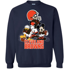 Mickey Mouse Cleveland Browns American Football Nfl Sports Shirt Crewneck Pullover Sweatshirt Crewneck Pullover Sweatshirt - amzapparel