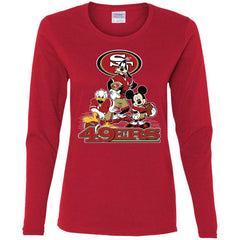 Mickey Mouse San Francisco 49ers American Football Nfl Sports Shirt Women Long Sleeve Shirt Women Long Sleeve Shirt - amzapparel
