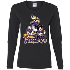 Mickey Mouse Minnesota Vikings American Football Nfl Sports Shirt Women Long Sleeve Shirt Women Long Sleeve Shirt - amzapparel