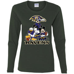 Mickey Mouse Baltimore Ravens American Football Nfl Sports Shirt Women Long Sleeve Shirt Women Long Sleeve Shirt - amzapparel