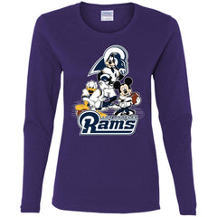 Mickey Mouse Los Angeles Rams American Football Nfl Sports Shirt Women Long Sleeve Shirt Women Long Sleeve Shirt - amzapparel