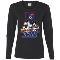 Mickey Mouse New York Giants American Football Nfl Sports Shirt Women Long Sleeve Shirt Women Long Sleeve Shirt - amzapparel