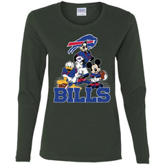 Mickey Mouse Buffalo Bills American Football Nfl Sports Shirt Women Long Sleeve Shirt Women Long Sleeve Shirt - amzapparel