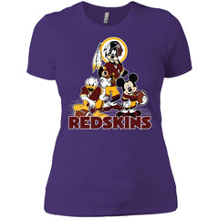 Mickey Mouse Washington Redskins American Football Nfl Sports Shirt Women Cotton T-Shirt Women Cotton T-Shirt - amzapparel