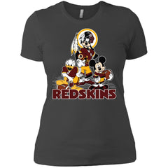 Mickey Mouse Washington Redskins American Football Nfl Sports Shirt Women Cotton T-Shirt Women Cotton T-Shirt - amzapparel