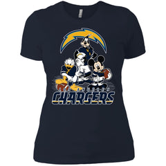 Mickey Mouse Los Angeles Chargers American Football Nfl Sports Shirt Women Cotton T-Shirt Women Cotton T-Shirt - amzapparel