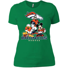 Mickey Mouse Denver Broncos American Football Nfl Sports Shirt Women Cotton T-Shirt Women Cotton T-Shirt - amzapparel