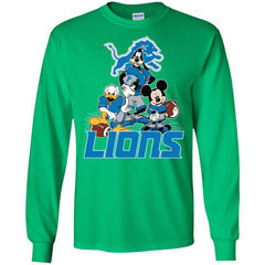 Mickey Mouse Detroit Lions American Football Nfl Sports Shirt Men Long Sleeve Shirt Men Long Sleeve Shirt - amzapparel