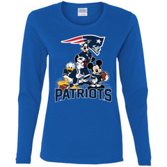 Mickey Mouse New England Patriots American Football Nfl Sports Shirt Women Long Sleeve Shirt Women Long Sleeve Shirt - amzapparel