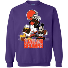 Mickey Mouse Cleveland Browns American Football Nfl Sports Shirt Crewneck Pullover Sweatshirt Crewneck Pullover Sweatshirt - amzapparel