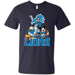 Mickey Mouse Detroit Lions American Football Nfl Sports Shirt Men V-Neck T-Shirt Men V-Neck T-Shirt - amzapparel