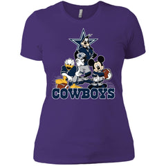 Mickey Mouse Dallas Cowboys American Football Nfl Sports Shirt Women Cotton T-Shirt Women Cotton T-Shirt - amzapparel