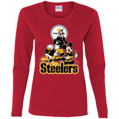 Mickey Mouse Pittsburgh Steelers American Football Nfl Sports Shirt Women Long Sleeve Shirt Women Long Sleeve Shirt - amzapparel
