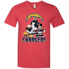 Mickey Mouse Los Angeles Chargers American Football Nfl Sports Shirt Men V-Neck T-Shirt Men V-Neck T-Shirt - amzapparel