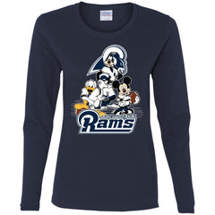 Mickey Mouse Los Angeles Rams American Football Nfl Sports Shirt Women Long Sleeve Shirt Women Long Sleeve Shirt - amzapparel