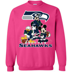 Mickey Mouse Seattle Seahawks American Football Nfl Sports Shirt Crewneck Pullover Sweatshirt Crewneck Pullover Sweatshirt - amzapparel