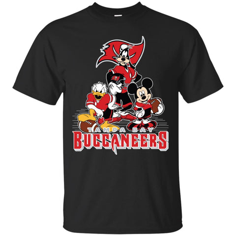 Mickey Mouse Tampa Bay Buccaneers American Football Nfl Sports Shirt Men Cotton T-Shirt Black / S Men Cotton T-Shirt - amzapparel