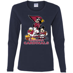 Mickey Mouse Arizona Cardinals American Football Nfl Sports Shirt Women Long Sleeve Shirt Women Long Sleeve Shirt - amzapparel