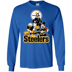 Mickey Mouse Pittsburgh Steelers American Football Nfl Sports Shirt Men Long Sleeve Shirt Men Long Sleeve Shirt - amzapparel