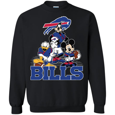 Mickey Mouse Buffalo Bills American Football Nfl Sports Shirt Crewneck Pullover Sweatshirt Black / S Crewneck Pullover Sweatshirt - amzapparel