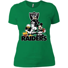 Mickey Mouse Oakland Raiders American Football Nfl Sports Shirt Women Cotton T-Shirt Women Cotton T-Shirt - amzapparel