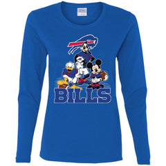 Mickey Mouse Buffalo Bills American Football Nfl Sports Shirt Women Long Sleeve Shirt Women Long Sleeve Shirt - amzapparel