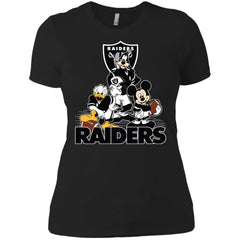 Mickey Mouse Oakland Raiders American Football Nfl Sports Shirt Women Cotton T-Shirt Women Cotton T-Shirt - amzapparel