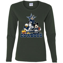 Mickey Mouse Dallas Cowboys American Football Nfl Sports Shirt Women Long Sleeve Shirt Women Long Sleeve Shirt - amzapparel