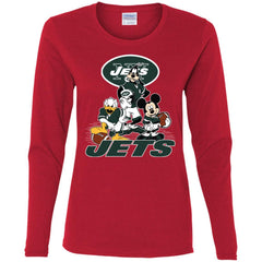 Mickey Mouse New York Jets American Football Nfl Sports Shirt Women Long Sleeve Shirt Women Long Sleeve Shirt - amzapparel
