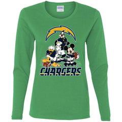 Mickey Mouse Los Angeles Chargers American Football Nfl Sports Shirt Women Long Sleeve Shirt Women Long Sleeve Shirt - amzapparel