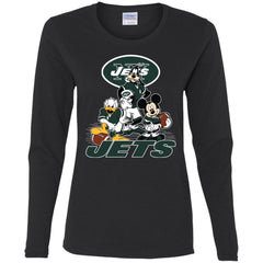 Mickey Mouse New York Jets American Football Nfl Sports Shirt Women Long Sleeve Shirt Women Long Sleeve Shirt - amzapparel
