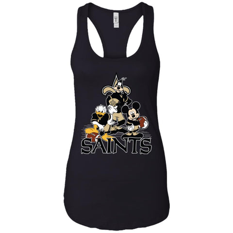 Mickey Mouse New Orleans Saints American Football Nfl Sports Shirt Women Tank Top Black / X-Small Women Tank Top - amzapparel