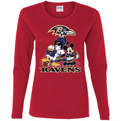 Mickey Mouse Baltimore Ravens American Football Nfl Sports Shirt Women Long Sleeve Shirt Women Long Sleeve Shirt - amzapparel