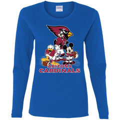 Mickey Mouse Arizona Cardinals American Football Nfl Sports Shirt Women Long Sleeve Shirt Women Long Sleeve Shirt - amzapparel