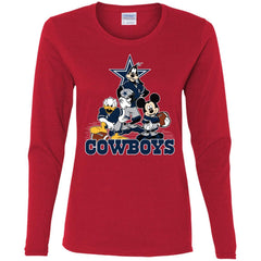 Mickey Mouse Dallas Cowboys American Football Nfl Sports Shirt Women Long Sleeve Shirt Women Long Sleeve Shirt - amzapparel